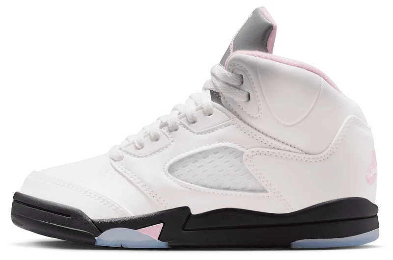 Jordan Boys Retro 5 OG - Boys' Preschool Shoes White/Soft Pink/Black