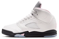 Jordan Boys Retro 5 OG - Boys' Preschool Shoes White/Soft Pink/Black