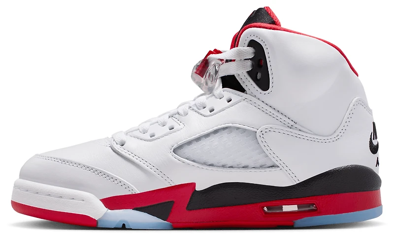 Jordan Boys Air 5 Retro OG - Boys' Grade School Shoes White/Black/Fire Red