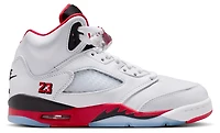 Jordan Boys Air 5 Retro OG - Boys' Grade School Shoes White/Black/Fire Red