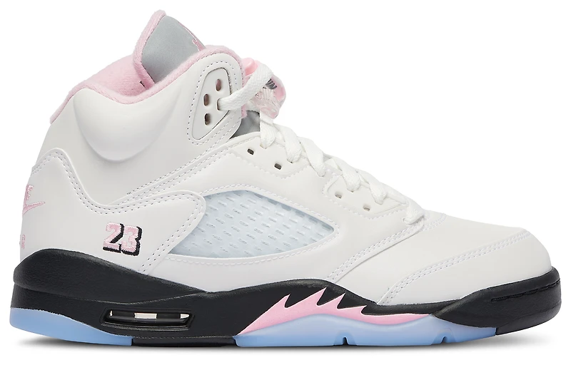 Jordan Boys Air 5 Retro OG - Boys' Grade School Shoes White/Soft Pink/Black