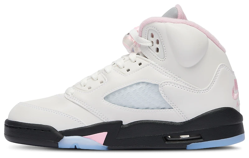 Jordan Boys Air 5 Retro OG - Boys' Grade School Shoes White/Soft Pink/Black