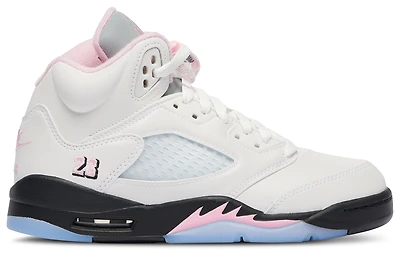 Jordan Boys Air 5 Retro OG - Boys' Grade School Shoes White/Soft Pink/Black