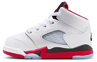 Jordan Boys Retro 5 OG - Boys' Toddler Shoes White/Fire Red/Black