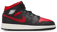 Jordan Boys AJ 1 Mid - Boys' Grade School Shoes Red/Black/White