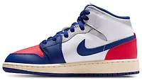 Jordan Boys AJ 1 Mid - Boys' Grade School Shoes University Red/White/Deep Royal