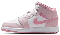 Jordan Boys AJ 1 Mid - Boys' Grade School Shoes Pearl Pink/White/Medium Soft Pink