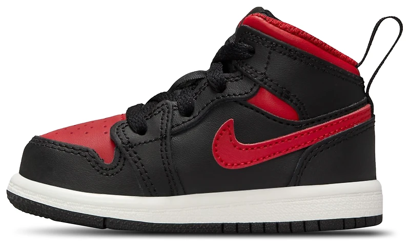 Jordan Boys AJ 1 Mid - Boys' Toddler Basketball Shoes Red/White/Black