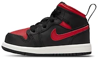 Jordan Boys AJ 1 Mid - Boys' Toddler Basketball Shoes Red/White/Black