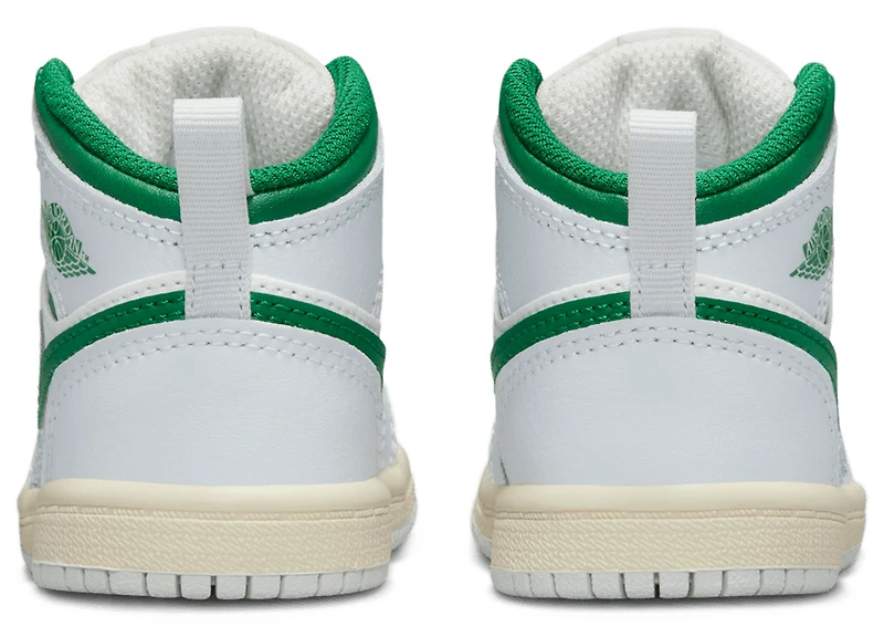 Jordan Boys AJ 1 Mid - Boys' Toddler Basketball Shoes Summit White/Pine Green