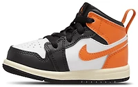 Jordan Boys AJ 1 Mid - Boys' Toddler Basketball Shoes White/Starfish/Black
