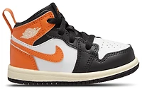 Jordan Boys AJ 1 Mid - Boys' Toddler Basketball Shoes White/Starfish/Black