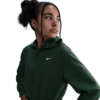 Nike Girls NP Dri-FIT Full Zip Fleece Hoodie - Girls' Grade School Fir/Black/White