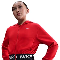 Nike Girls NP Dri-FIT Full Zip Fleece Hoodie - Girls' Grade School University Red/University Red/Black