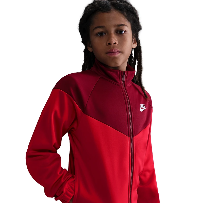Nike Boys NSW Dri-FIT Full zip Tracksuit - Boys' Grade School University Red/Team Red