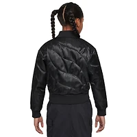 Nike Girls Nike Sty Star Jacket - Girls' Grade School White/Black Size XL