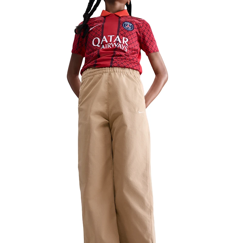Nike Girls Sty Star Woven WL Pants - Girls' Grade School White/Hemp