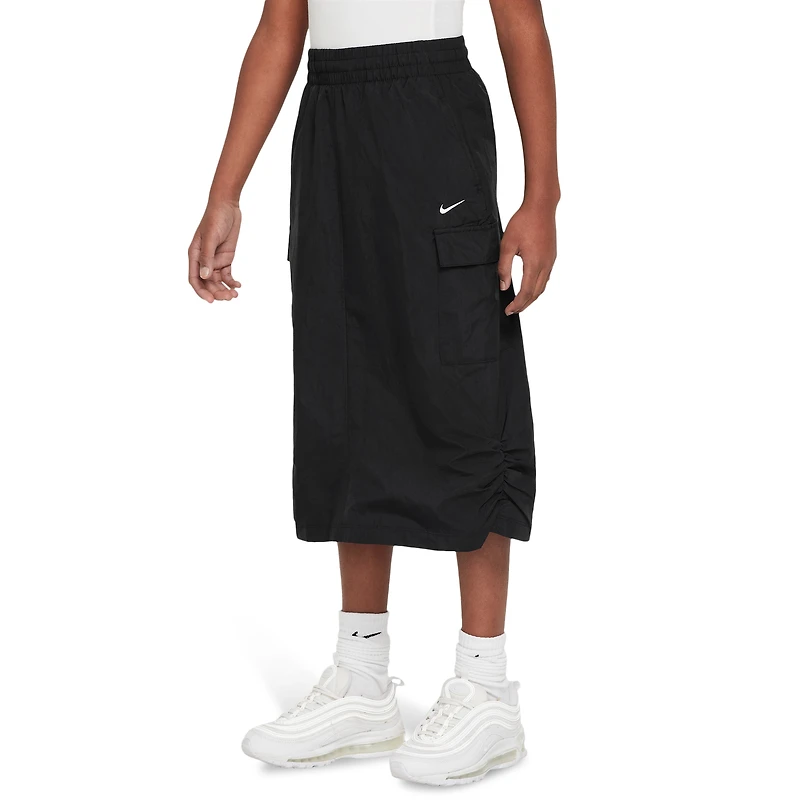 Nike Girls Sty Star Woven Skirt - Girls' Grade School White/Black