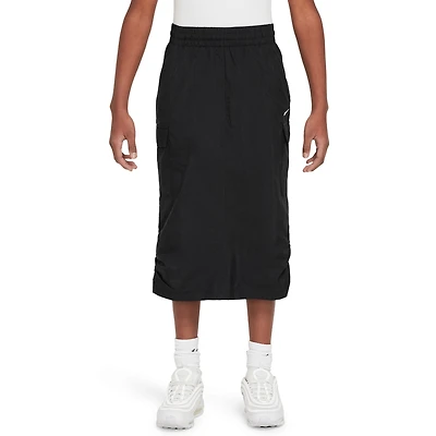 Nike Girls Sty Star Woven Skirt - Girls' Grade School White/Black
