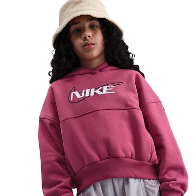 Nike NSW Club Fleece Boxy Hoodie - Girls' Grade School