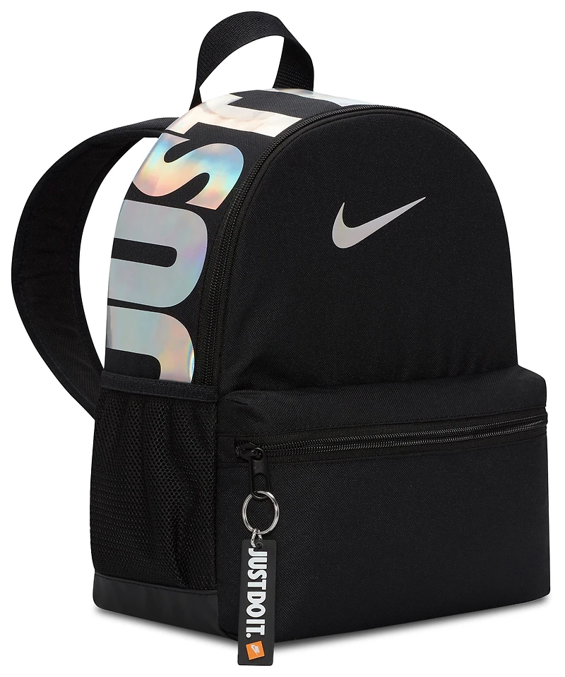 Nike Girls Nike Brasilia Just Do It Backpack - Girls' Grade School Black/Black Size One Size