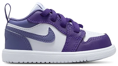 Jordan Girls AJ 1 Low - Girls' Toddler Basketball Shoes Dusty Amethyst/Court Purple