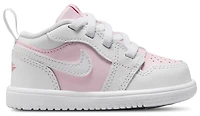 Jordan Girls AJ 1 Low - Girls' Toddler Basketball Shoes White/Red/Pink Foam