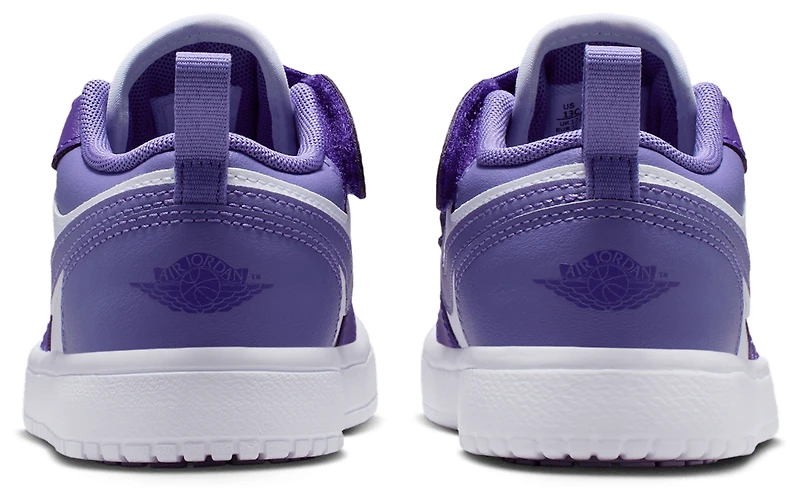 Jordan Girls AJ 1 Low - Girls' Preschool Basketball Shoes Court Purple/Dusty Amethyst