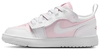 Jordan Girls AJ 1 Low - Girls' Preschool Basketball Shoes White/Pink Foam/Red