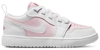 Jordan Girls AJ 1 Low - Girls' Preschool Basketball Shoes White/Pink Foam/Red