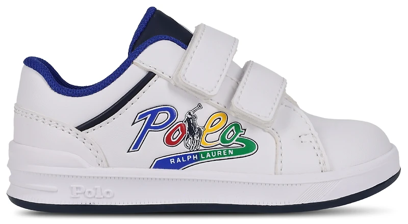 Ralph Lauren Polo Girls Heritage Court IV Graphic Ez - Girls' Toddler Shoes White/Multi