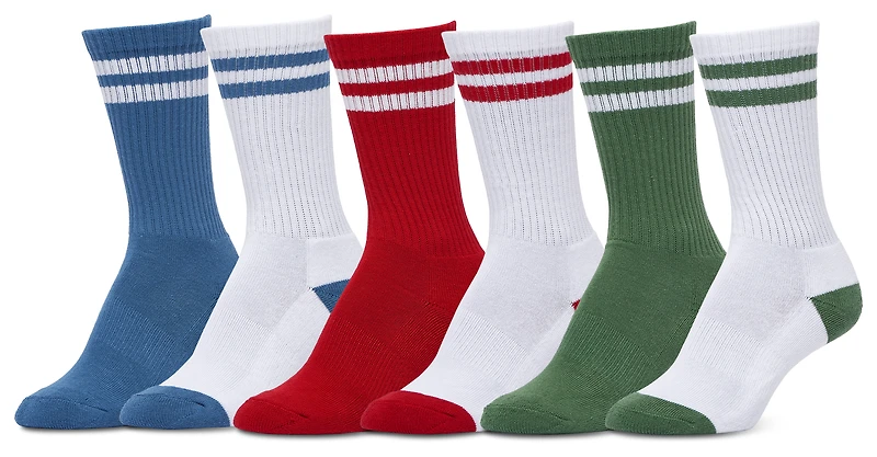 LCKR Basic Striped Crew 6 Pack - Youth