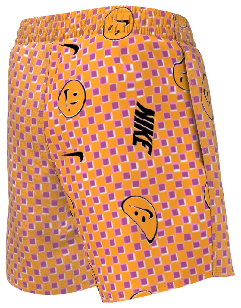 Nike Smiles Check Lap 4" Shorts - Girls' Grade School
