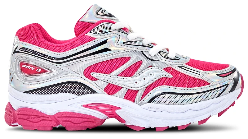 Saucony Girls Omni 9 - Girls' Grade School Running Shoes Fuchsia/Silver