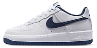Nike Boys Nike Air Force 1 Low - Boys' Grade School Basketball Shoes Football Grey/Midnight Navy/White Size 05.5