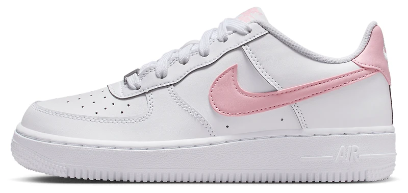 Nike Boys Nike Air Force 1 Low - Boys' Grade School Basketball Shoes White/Med Soft Pink/White Size 06.5