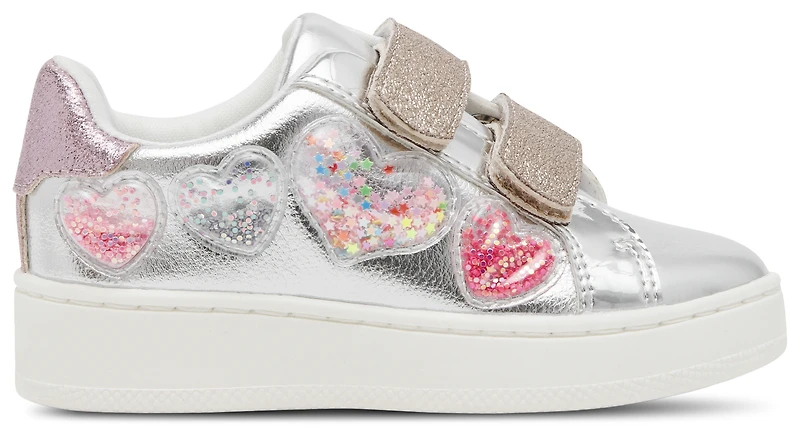 Steve Madden Girls Steve Madden TELECTRA SNEAKER - Girls' Toddler Shoes Silver/Multi Size 09.0