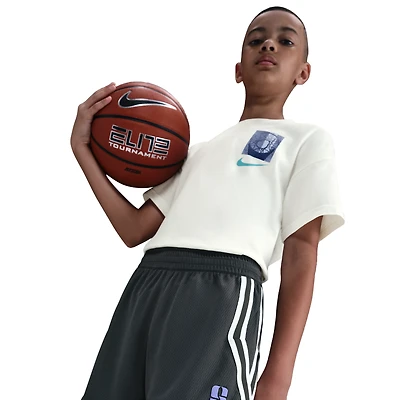 Nike Girls Dri-FIT Crossover Short - Girls' Grade School Anthracite/Magic Ember/Purple Pulse