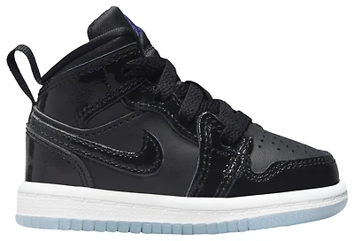 Jordan Boys Air 1 Mid SE - Boys' Toddler Basketball Shoes Dark Concord/Black/White