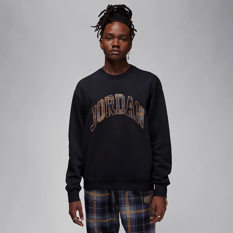 Jordan Essential Holiday Plaid Fleece Crew - Men's