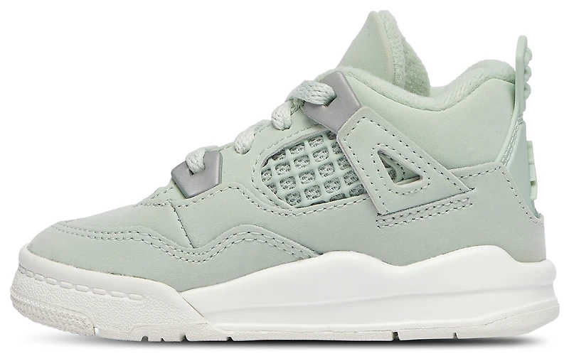 Jordan Boys Retro 4 - Boys' Toddler Basketball Shoes Seafoam/Sail/Metallic Silver