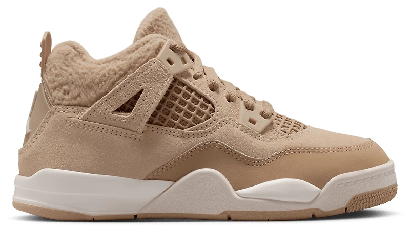 Jordan Girls Retro 4 - Girls' Preschool Shoes Light Orewood/Hemp