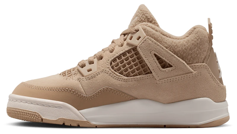 Jordan Girls Retro 4 - Girls' Preschool Shoes Light Orewood/Hemp