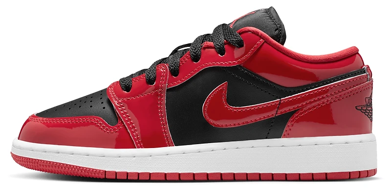 Jordan Boys Air 1 Low SE - Boys' Grade School Basketball Shoes Black/Varsity Red/White