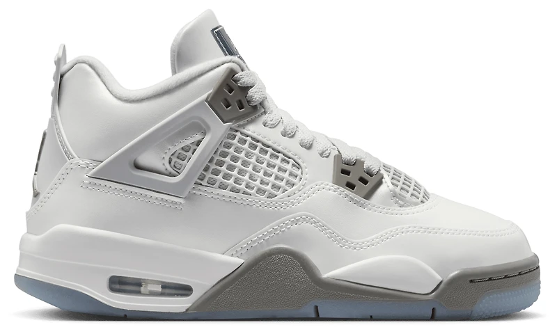 Jordan Boys Air Retro 4 - Boys' Grade School Shoes Photon Dust/Flat Pewter/Blue Chill