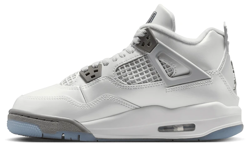 Jordan Boys Air Retro 4 - Boys' Grade School Shoes Photon Dust/Flat Pewter/Blue Chill