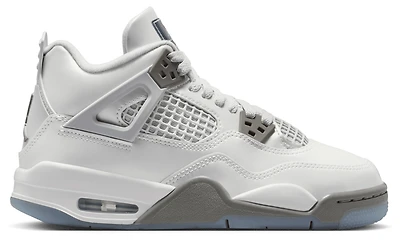 Jordan Boys Air Retro 4 - Boys' Grade School Shoes Photon Dust/Flat Pewter/Blue Chill