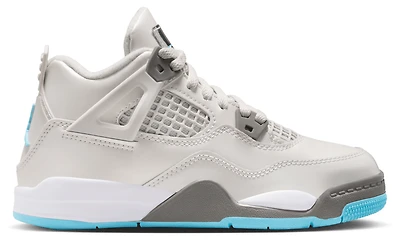 Jordan Boys Retro 4 - Boys' Preschool Shoes Photon Dust/Blue Chill/Flat Pewter