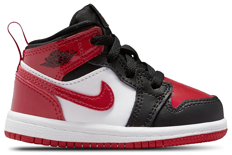 Jordan Boys 1 Mid SE - Boys' Toddler Basketball Shoes Black/Varsity Red/White