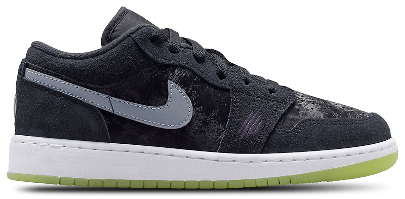 Jordan Boys Air 1 Low SS - Boys' Grade School Basketball Shoes Barely Volt/Black/Iron Grey